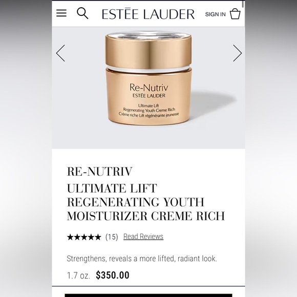 RE-NUTRIV
ULTIMATE LIFT REGENERATING YOUTH MOISTURIZER CREME RICH - Picture 9 of 9